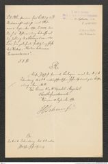 k.k. naturhistorisches Hofmuseum, Intendanzakten 1885-1896 (Hauer), Aktenzahl Z.526.a/1890, Seite 1